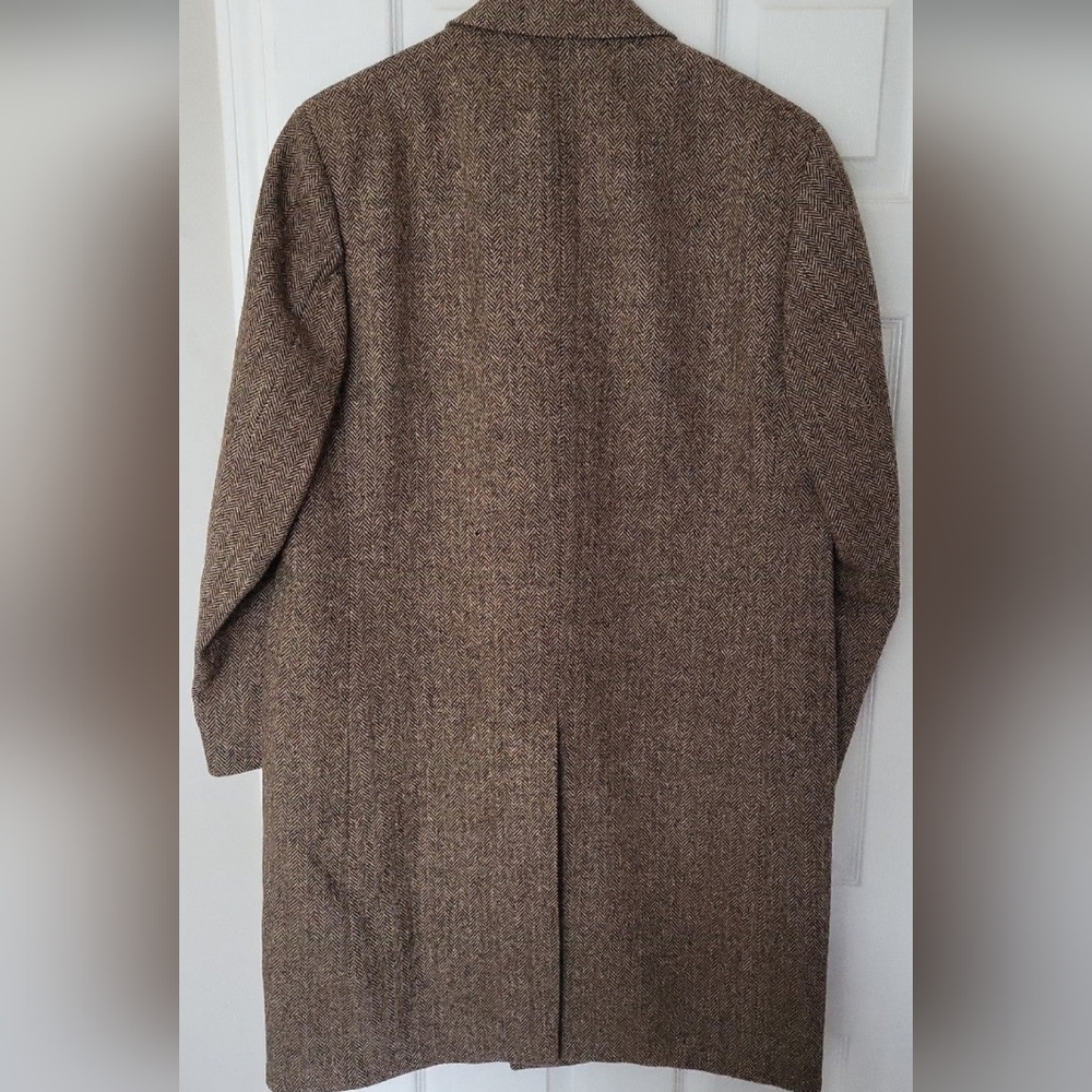 John Weitz by Palm Beach men's coat multicolor herringbone 100% wool 46 - Picture 2 of 12